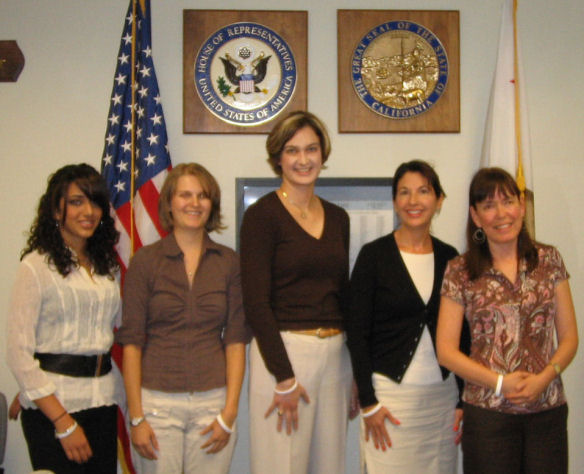 ONE campaign members meet with staff of Rep. Ellen Tauscher August 7, 2007